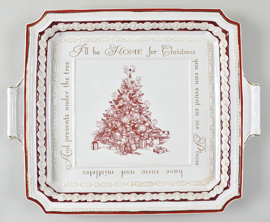 Home for Christmas 16'' Rectangular Tray by Grasslands Road-1