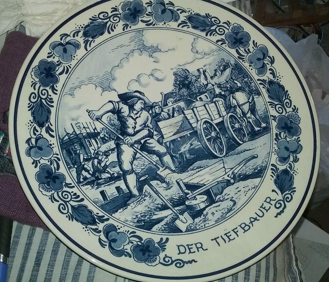 Blue Delft Dinner Plate by Royal Goedewaagen-1
