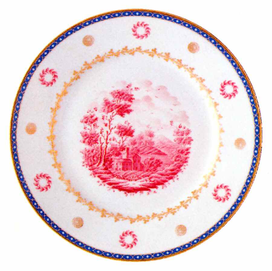 Paesaggio Porpora Dinner Plate by Ginori 1735-1
