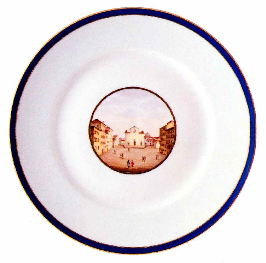 Vedute Firenze Dinner Plate by Ginori 1735-1