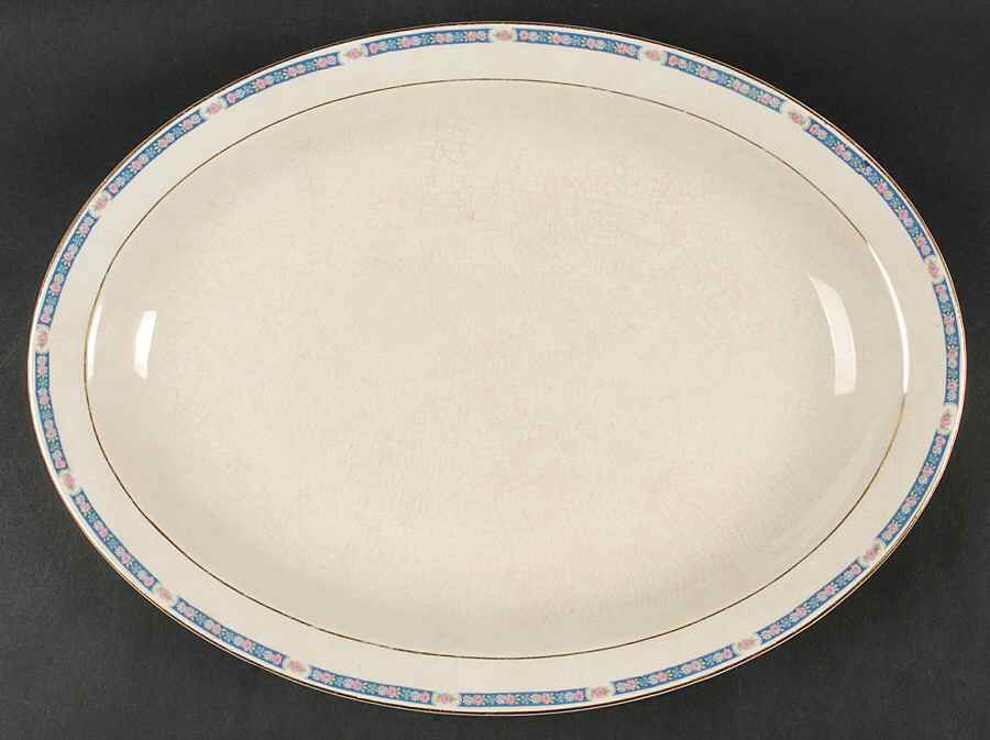 GEO506 15" Oval Serving Platter by WS George-1