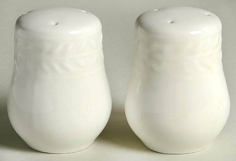 White Laurel Salt & Pepper Set by Gourmet Expressions-1