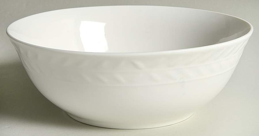 White Laurel 9" Round Vegetable Bowl by Gourmet Expressions-1