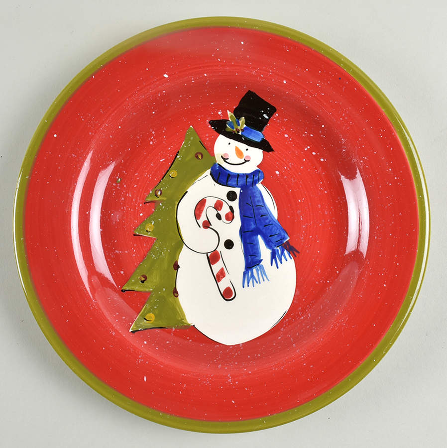 Holiday Joy Snowman Salad Plate by Gibson Designs-1