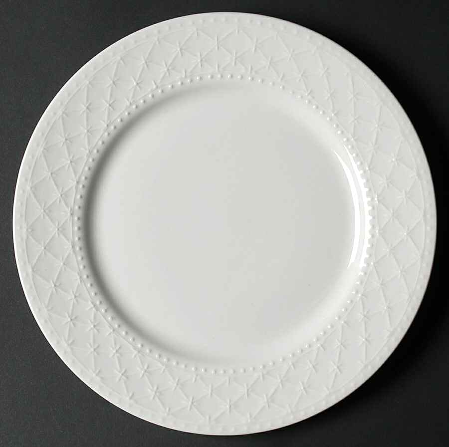 Royal Quilt Ivory Dinner Plate by Gibson Designs-1