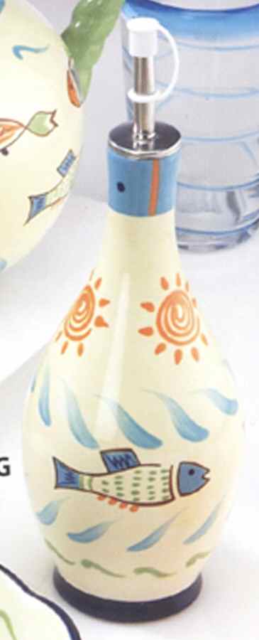 Fiesta Fish Collection Oil Jar & Drizzle Spout by Global Amici-1