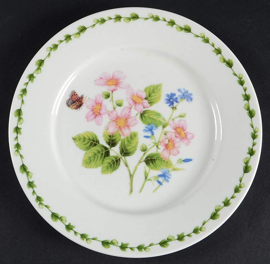 Botanic Flower Salad/Dessert Plate by Gracie Bone China-1