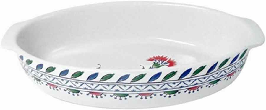 Ronde d'Orient 15" Oval Baker by Faiencerie De Gien-1