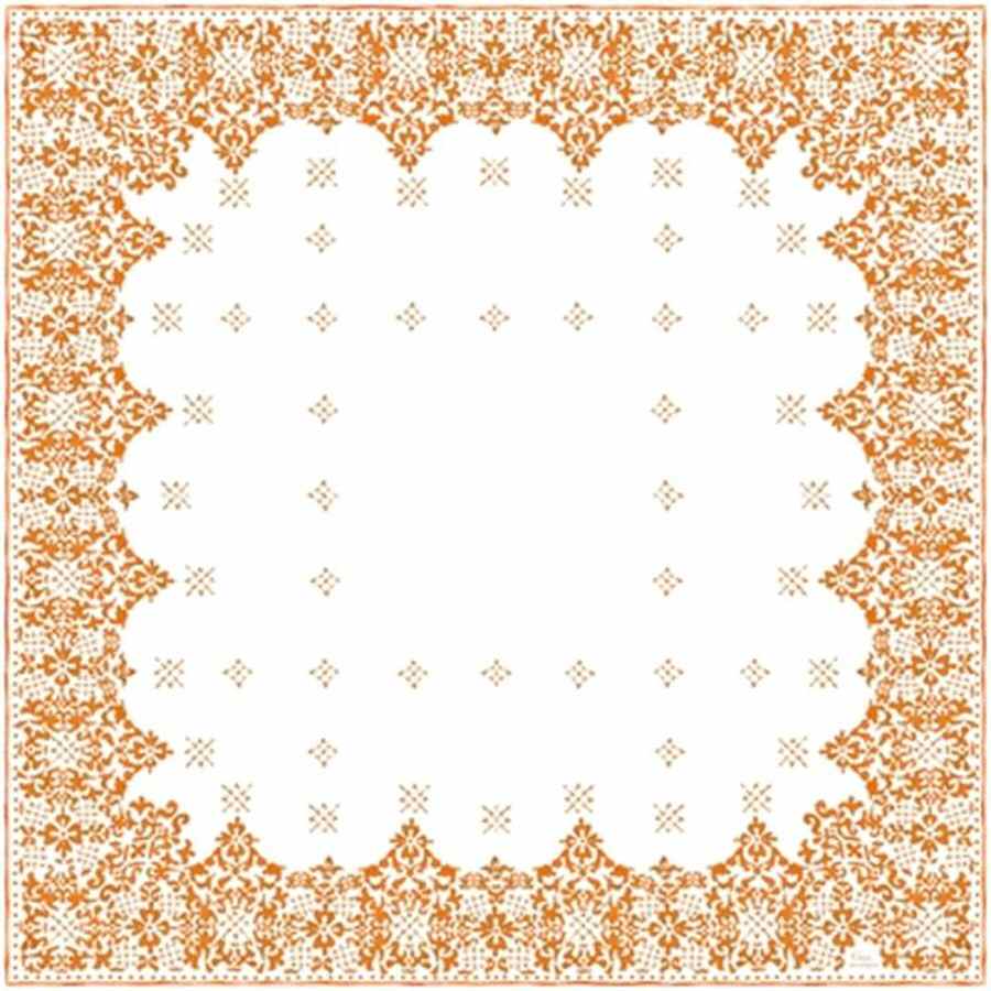 Ronde d'Orient 68" Square Tablecloth by Faiencerie De Gien-1
