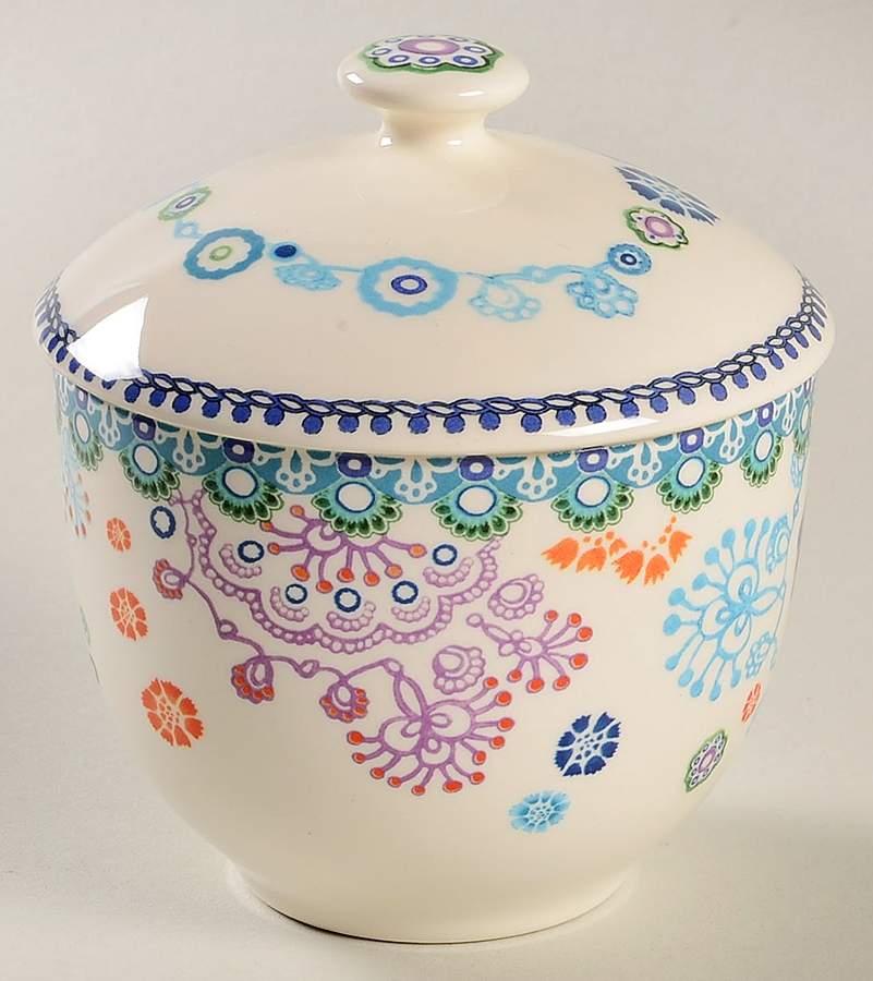 Sultana Sugar Bowl & Lid by Faiencerie De Gien-1