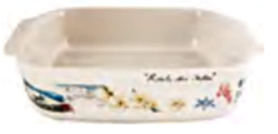 Route des Indes 10" Square Baker by Faiencerie De Gien-1