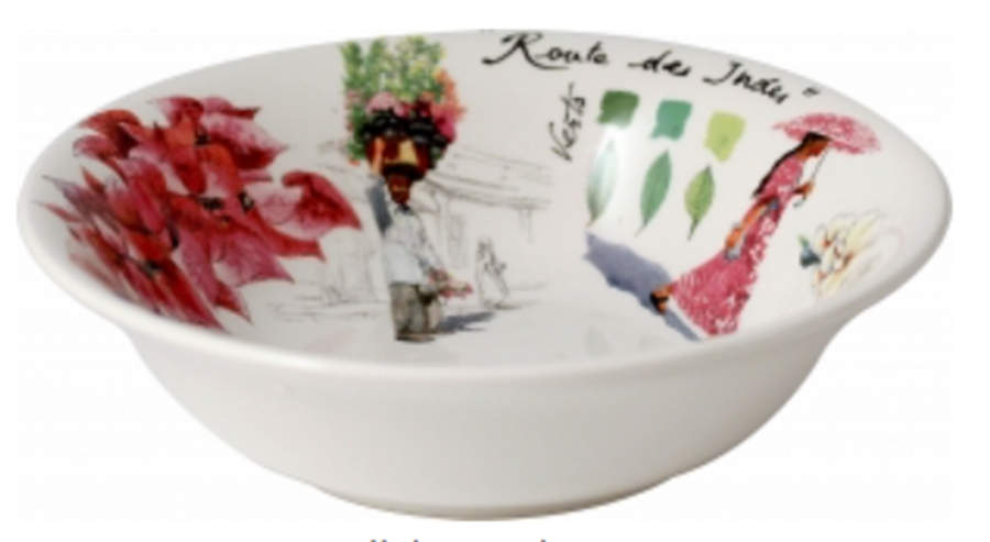 Route des Indes Coupe Cereal Bowl by Faiencerie De Gien-1