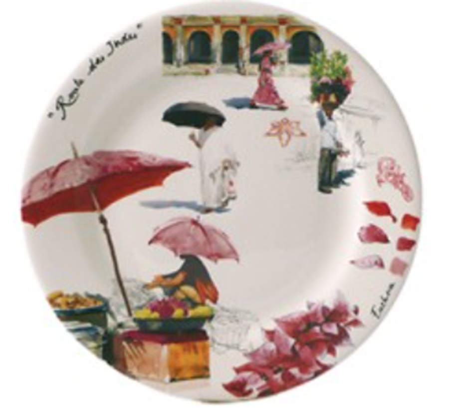 Route des Indes Canape Plate by Faiencerie De Gien-1