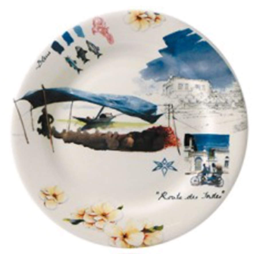 Route des Indes Canape Plate by Faiencerie De Gien-1