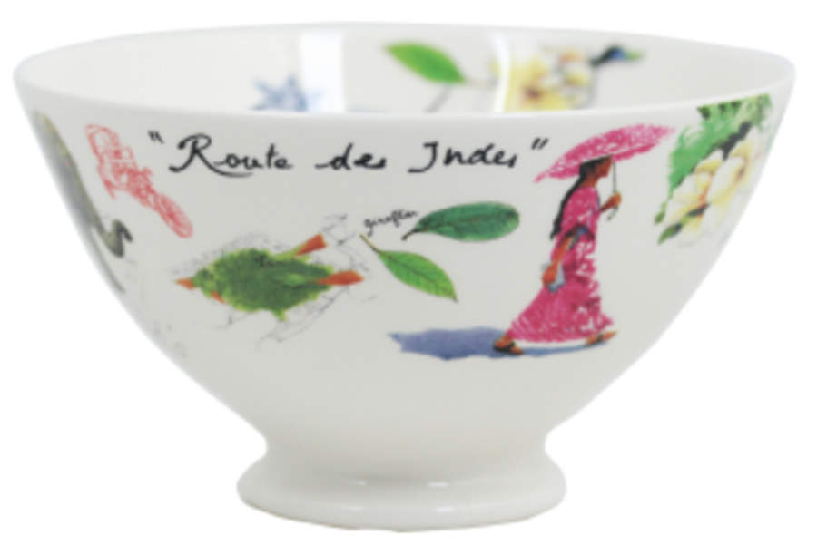 Route des Indes 6" All Purpose Bowl by Faiencerie De Gien-1