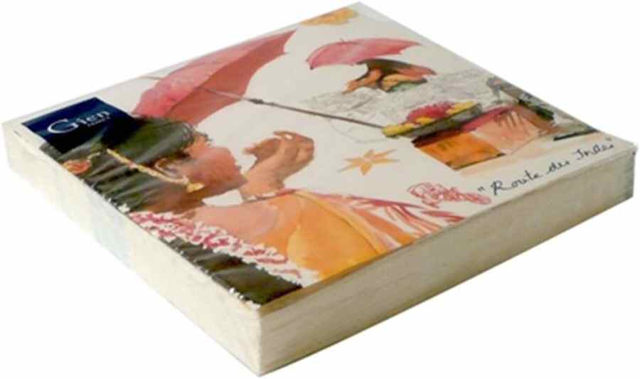 Route des Indes Package of Paper Luncheon Napkins by Faiencerie De Gien-1