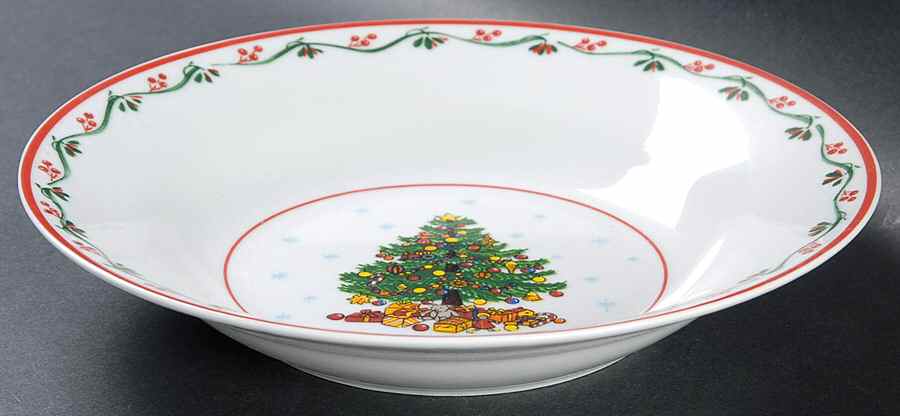 Christmas Gathering Coupe Soup Bowl by Gibson Designs-1