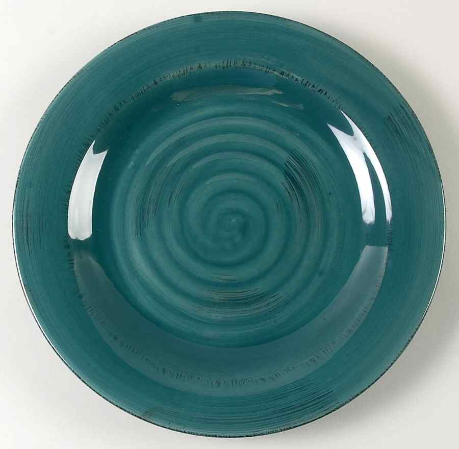 Shades Teal (Mix N Match) Dinner Plate by Gibson Designs-1