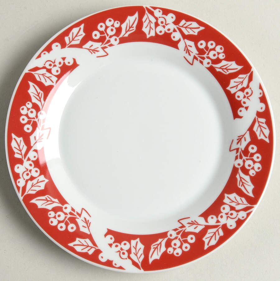 Swiss Holly Salad Plate by Gibson Designs-1