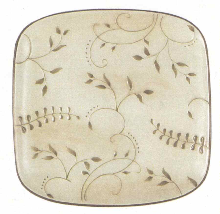 Rustic Nature 12" Square Serving Platter by Ganz-1