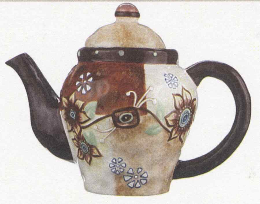 Flower Gallery Teapot & Lid by Ganz-1
