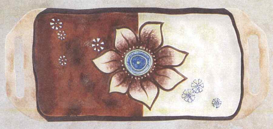 Flower Gallery 15" Bread Tray by Ganz-1