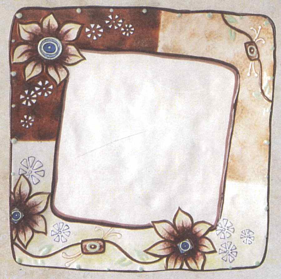 Flower Gallery 12" Square Serving Platter by Ganz-1