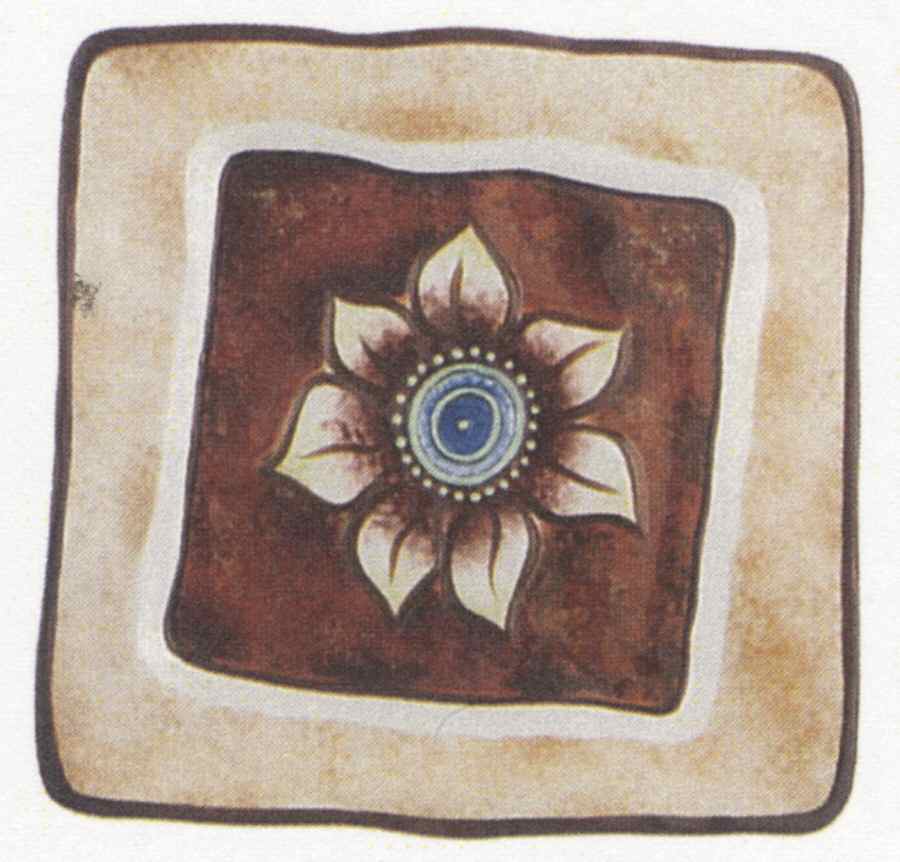 Flower Gallery Square Salad Plate by Ganz-1