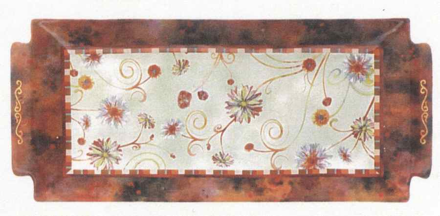 Painter's Garden 16" Bread Tray by Ganz-1