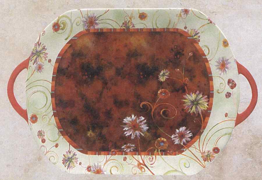 Painter's Garden 18" Oval Serving Platter by Ganz-1