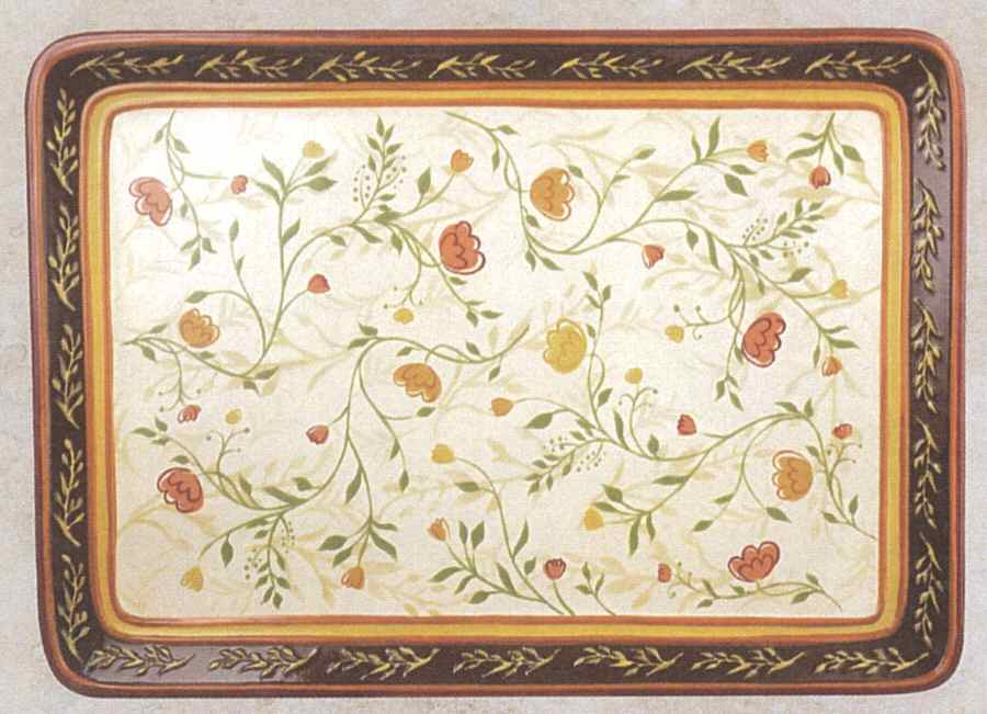 Bella Garden 17" Square Serving Platter by Ganz-1