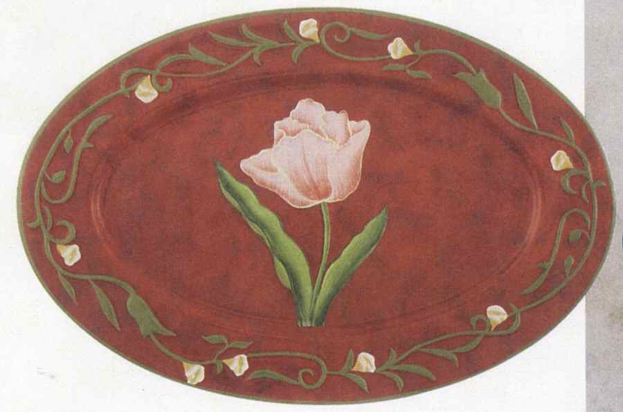 Flower Tableware 17" Oval Serving Platter by Ganz-1