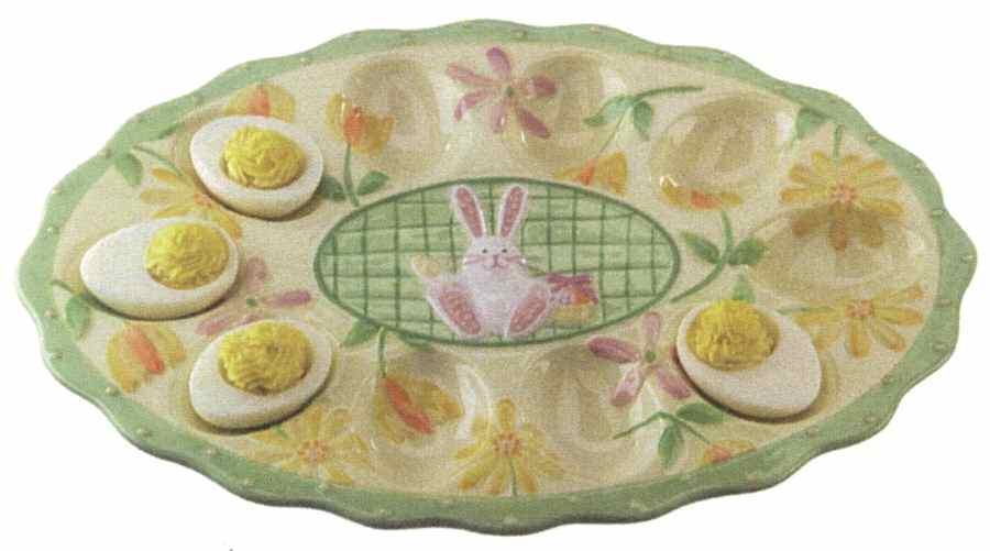Sweet Bunny Deviled Egg Plate by Ganz-1