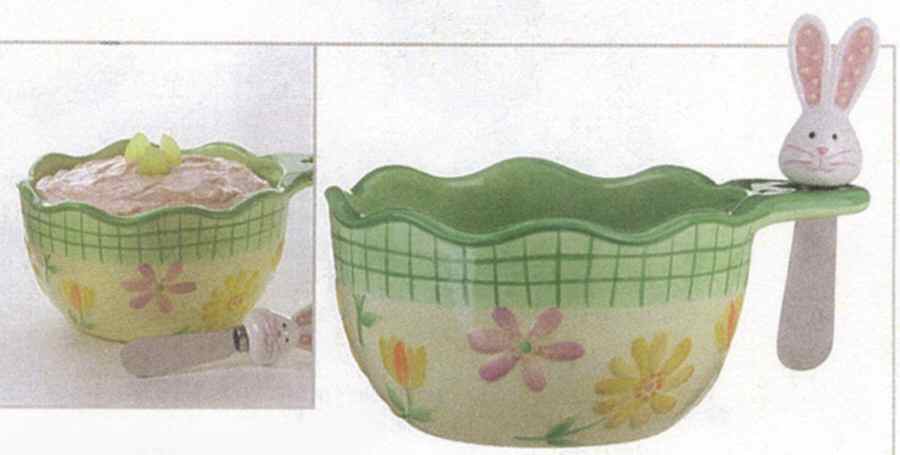 Sweet Bunny Dip Bowl & Spreader Set by Ganz-1