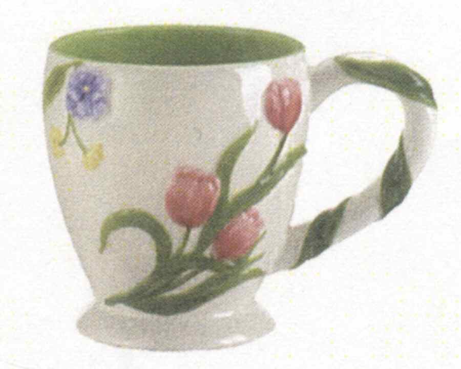Floral Bunny Mug by Ganz-1