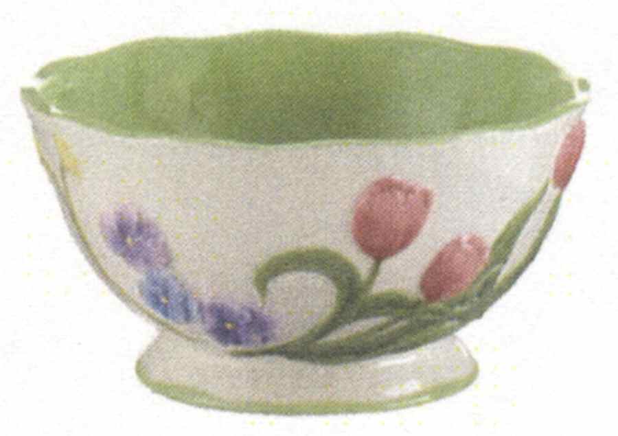 Floral Bunny 5" Footed All Purpose Bowl by Ganz-1