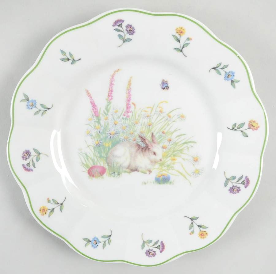 Bunny Dessert/Pie Plate by Gracie Bone China-1