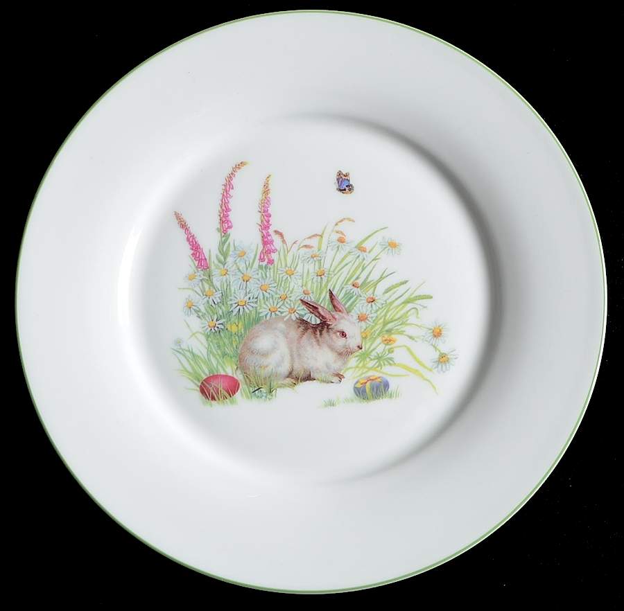 Bunny Dessert/Pie Plate by Gracie Bone China-1
