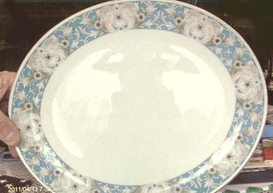 Windsor Gray 13" Oval Serving Platter by WS George-1