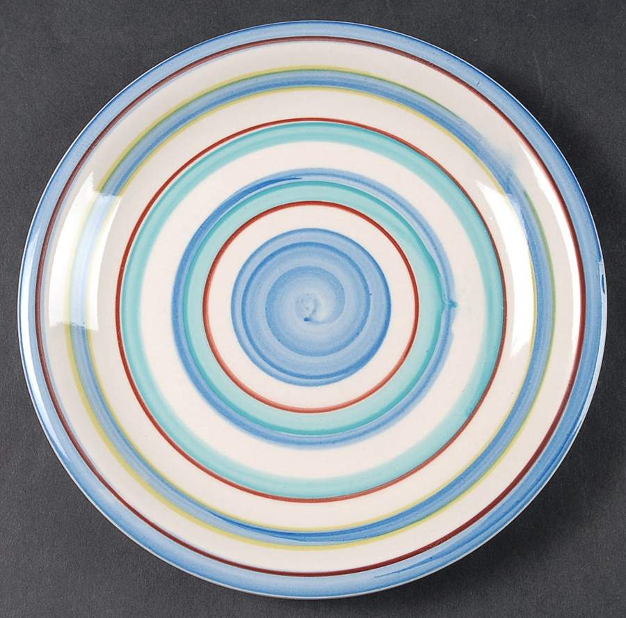 Bay Stripes Salad Plate by Gibson Designs-1