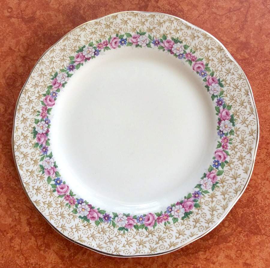 Pompadour Bread & Butter Plate by Grindley-1