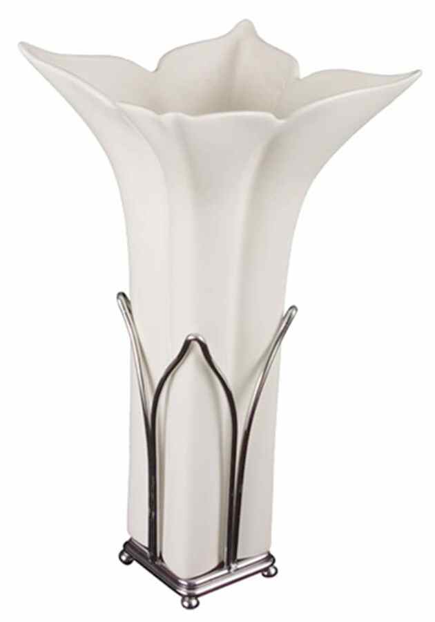 Fiori 12" Vase with Metal Stand by Godinger-1