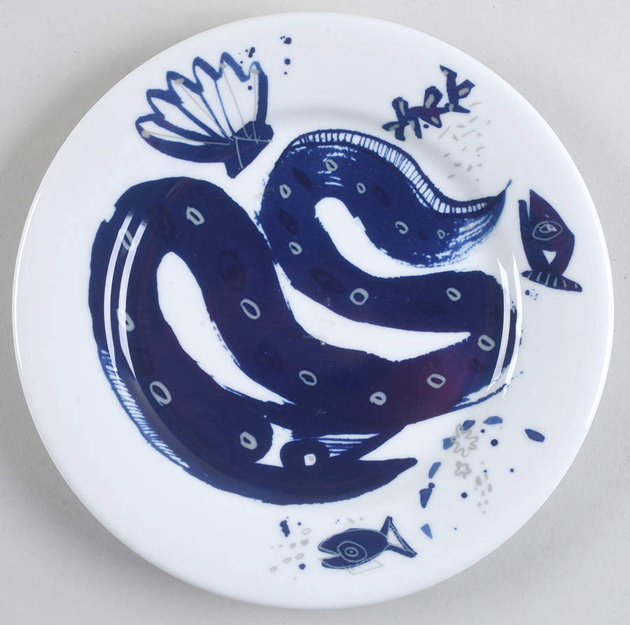 Ocean (Blue) Salad Plate by Gilitzer Porzellan-1