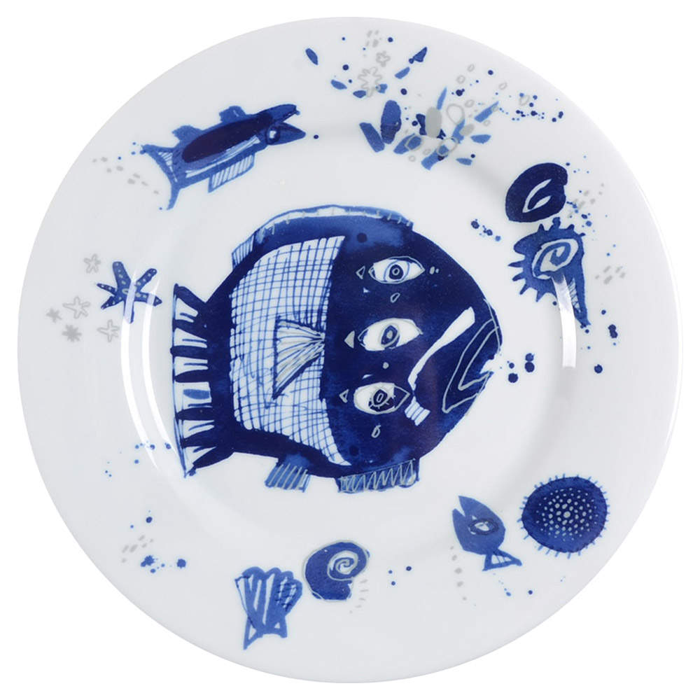 Ocean (Blue) Dinner Plate by Gilitzer Porzellan-1