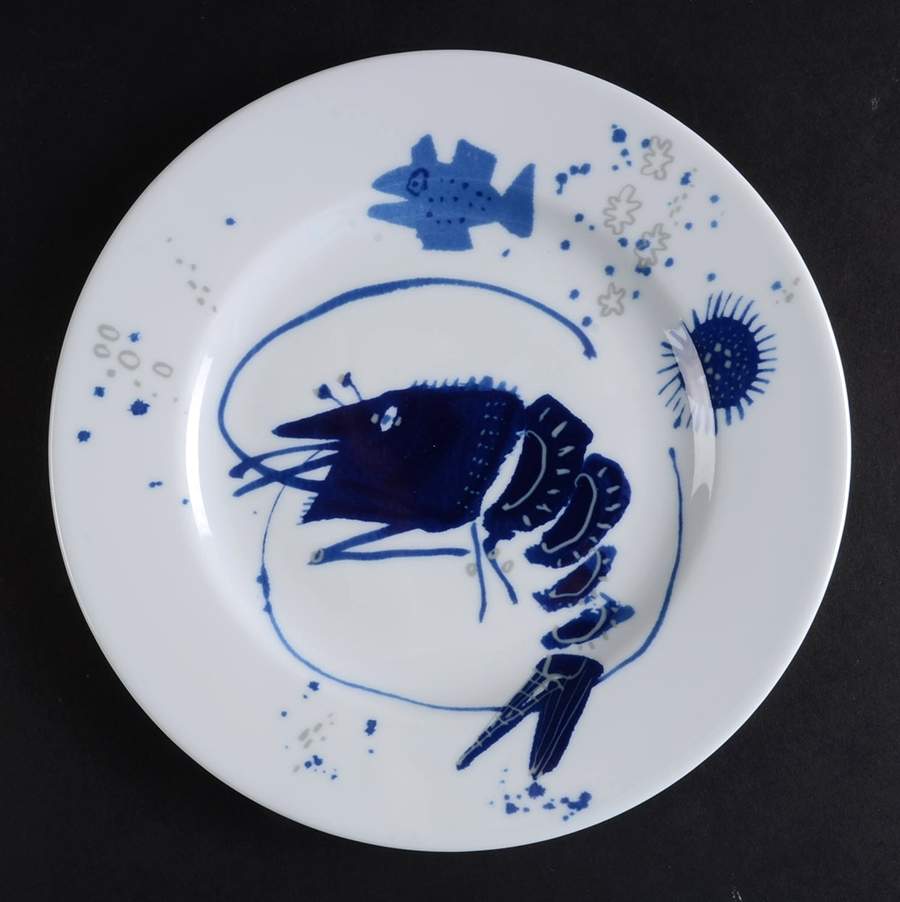 Ocean (Blue) Salad Plate by Gilitzer Porzellan-1