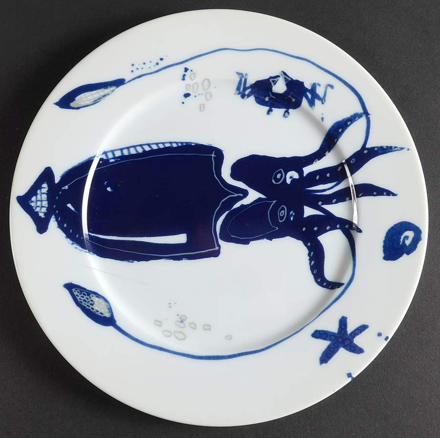 Ocean (Blue) Salad Plate by Gilitzer Porzellan-1