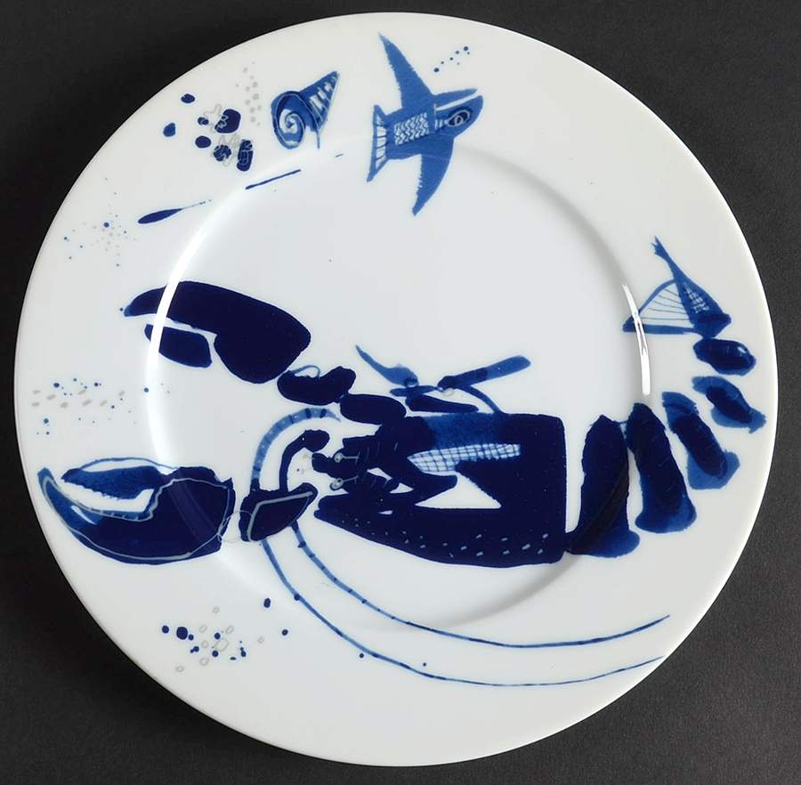 Ocean (Blue) Salad Plate by Gilitzer Porzellan-1