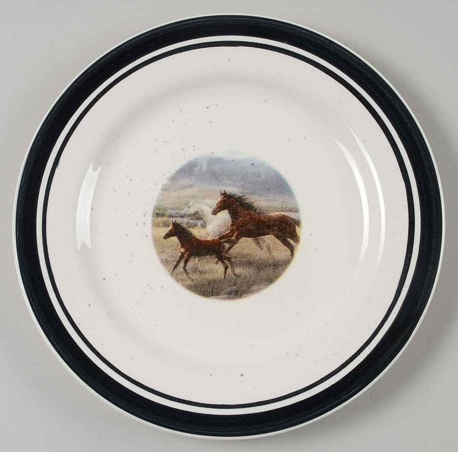 Wild Horses Salad Plate by Gibson Designs-1