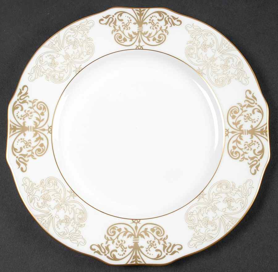 Grisaille Gold Salad Plate by Ginori 1735-1