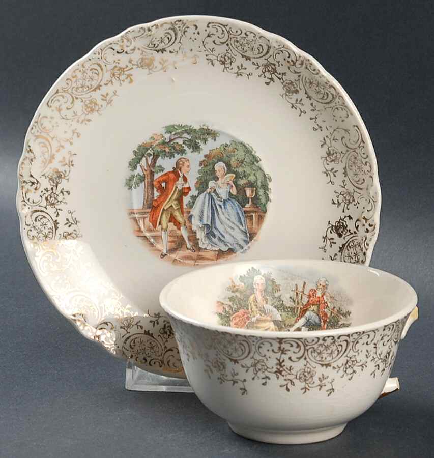 GEO519 Flat Cup & Saucer Set by WS George-1